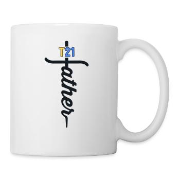 T21 Father Christian Cross Proud Dad Down - Mug - white - Right