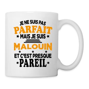 Pas Parfait Je Suis Malouin Et C'est Pareil - Mug blanc - blanc - Droite