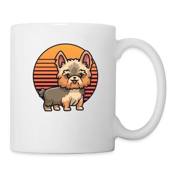 Retro Yorkie Vintage Yorkshire Terrier Dog Mom - Mug - white - Right