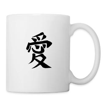 Liebe Chinesische Schrift Zeichen Symbol - Tasse - Weiß - Rechts