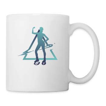 Geometrie Jump Shoes Fitness - Tasse - Weiß - Rechts