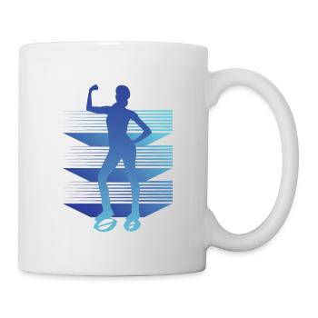 Geometrie Jump Shoes Fitness - Tasse - Weiß - Rechts