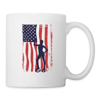 American Flag Jump Shoes Fitness - Mug - white - Right