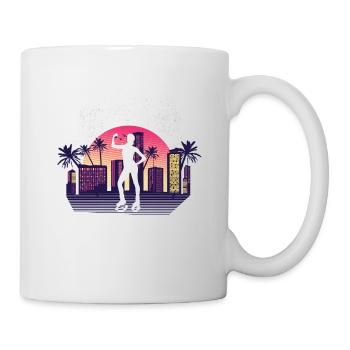 California Palm Trees Jump Shoes Fitness - Mug - white - Right
