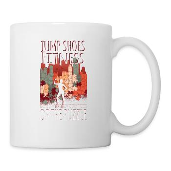 Jump Shoes Fitness, la pièce du puzzle - Mug blanc - blanc - Droite