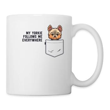 Yorkie dans Pocket Yorkshire Terrier sarcastique - Mug blanc - blanc - Droite