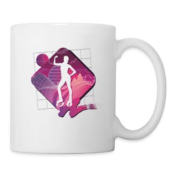 Vaporwave Synthwave Jump Chaussures Fitness - Mug blanc - blanc - Droite