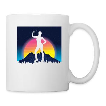 Vaporwave Synthwave Jump Chaussures Fitness - Mug blanc - blanc - Droite