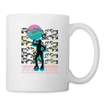 Vaporwave Synthwave Jump Shoes Fitness - Mug - white - Right
