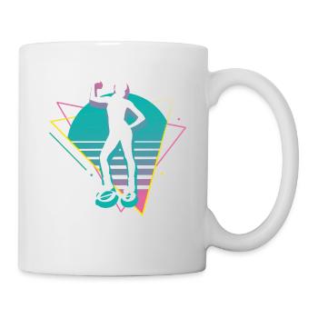 Vaporwave Synthwave Jump Chaussures Fitness - Mug blanc - blanc - Droite