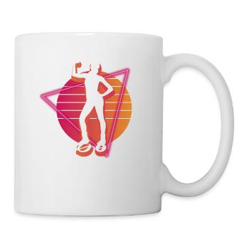Vaporwave Synthwave Jump Chaussures Fitness - Mug blanc - blanc - Droite