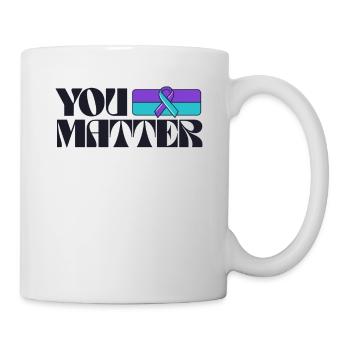You Matter Suicide Prevention Awareness Ribbon - Mug - white - Right