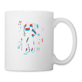 Vaporwave Synthwave Skyline Jump Shoes Fitness - Mug - white - Right