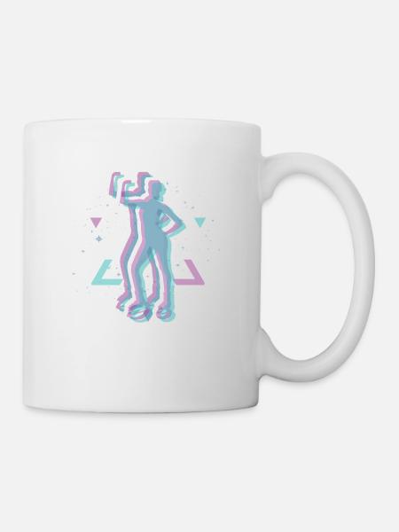 Vaporwave Weltall Jump Shoes Fitness - Tasse - Weiß