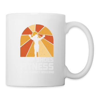 Jump Shoes Fitness est mon week-end parfait - Mug blanc - blanc - Droite