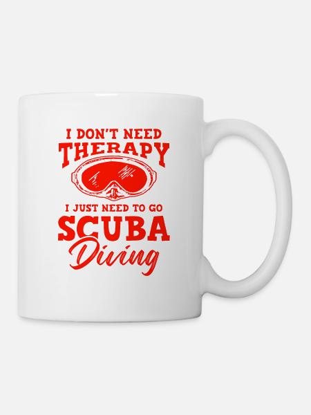scuba tauchen therapie - Tasse - Weiß