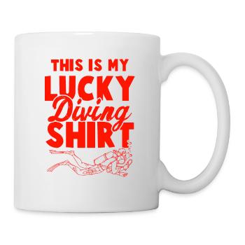 chemise de plongée plongeur - Mug blanc - blanc - Droite