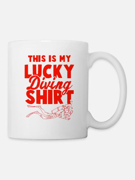 taucher tauchen shirt - Tasse - Weiß