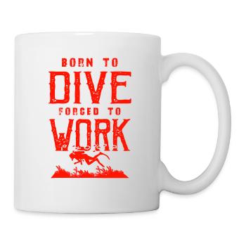 born for diving - Mug - white - Right
