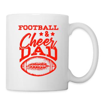 football cheerleading papa - Tasse - Weiß - Rechts