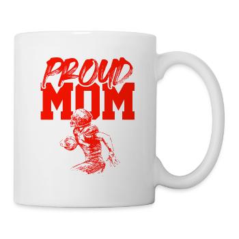 fière maman de football - Mug blanc - blanc - Droite