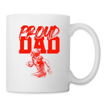 stolzer football papa - Tasse - Weiß - Rechts