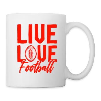 leben lieben football - Tasse - Weiß - Rechts