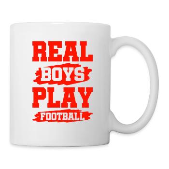 echte jungs football - Tasse - Weiß - Rechts