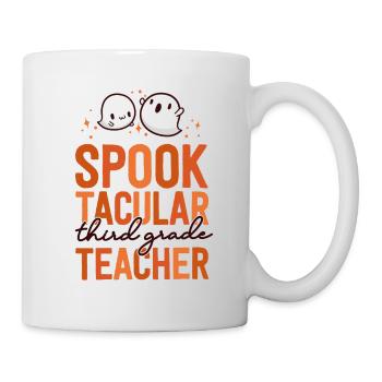 3rd Grade Teacher Halloween Matching School Third - Mug - white - Right