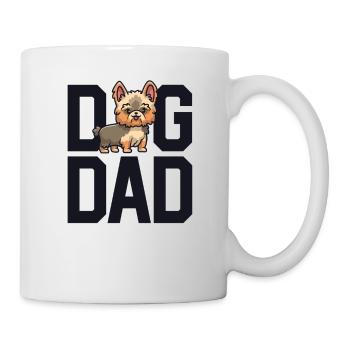 Yorkie Dog Dad Yorkshire Terrier Lover Father - Mug - white - Right