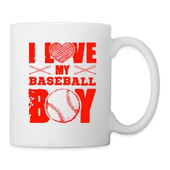 I love baseball boys - Mug - white - Right