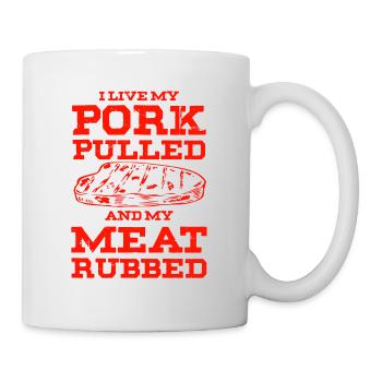 schweinefleisch grill spruch - Tasse - Weiß - Rechts