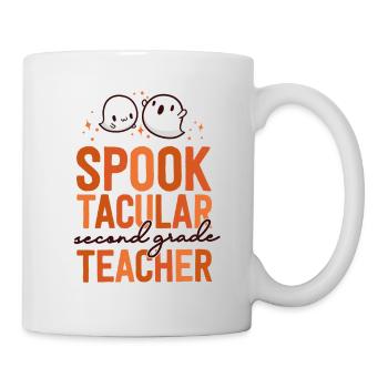 École de jumelage d’Halloween d’enseignant de 2e année - Mug blanc - blanc - Droite