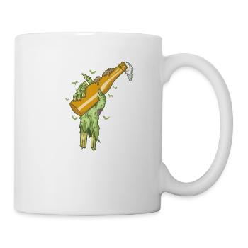 Main effrayante avec bouteille Halloween custom - Mug blanc - blanc - Droite