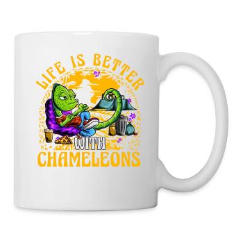 Life is better with Chameleon - Mug - white - Right