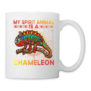 Mon animal spirituel est un caméléon - Mug blanc - blanc - Droite
