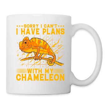 Sorry I can't I have Plans with my Chameleon - Mug - white - Right