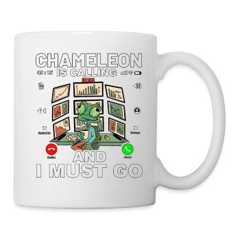 Chameleon is calling and I must go - Tasse - Weiß - Rechts