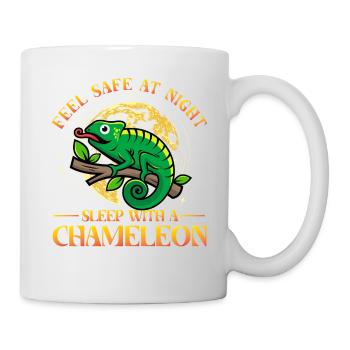Feel safe at night sleep with a Chameleon - Mug - white - Right