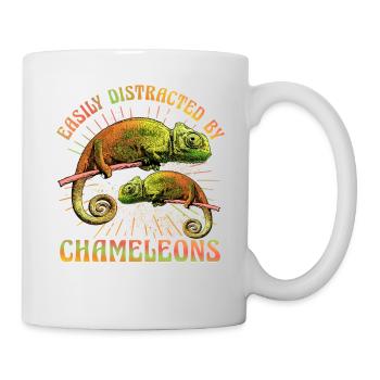 Easily distracted by Chameleons - Mug - white - Right