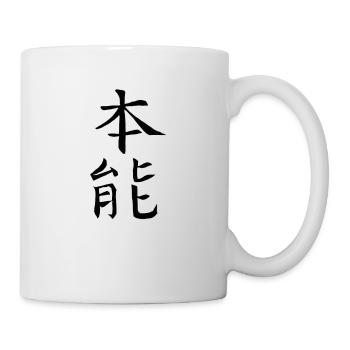 Japan Kanji Kaliphraphie Japan Symbol Instinkt - Tasse - Weiß - Rechts