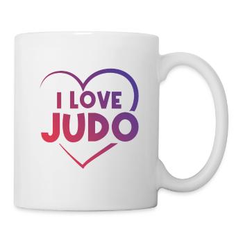 Ich liebe Judo Herz - Tasse - Weiß - Rechts