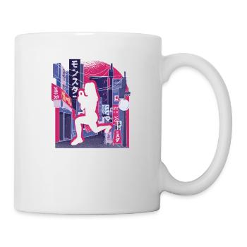 Vaporwave Synthwave Skyline HIIT - Mug blanc - blanc - Droite