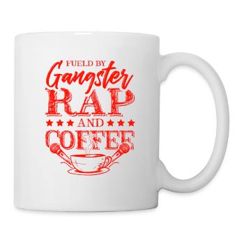 Gangster rap et café - Mug blanc - blanc - Droite