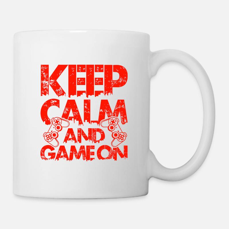 garder le calme joueur - Mug blanc - blanc