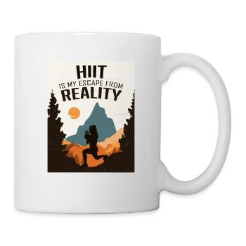 HIIT, Fitness Frau - Tasse - Weiß - Rechts