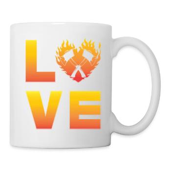 Lancer de hache - Mug blanc - blanc - Droite
