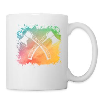 Lancer de hache rétro - Mug blanc - blanc - Droite