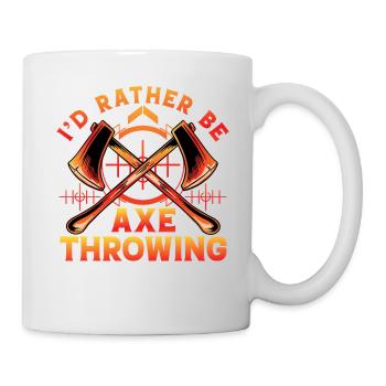 Je préfère lancer des haches - Mug blanc - blanc - Droite