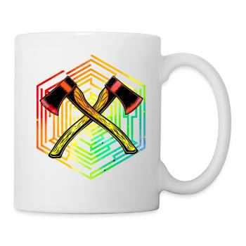 Lancer de hache - Mug blanc - blanc - Droite